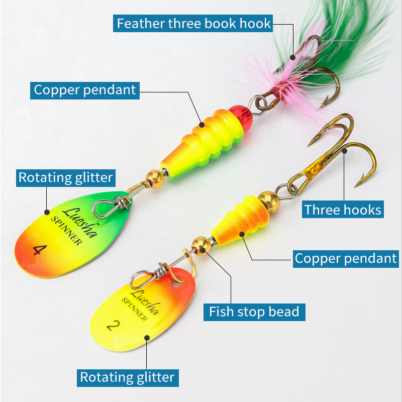 LUSHAZER 5 pz/lotto Spinner Es - Fishing Hook Treble recensione e prezzo