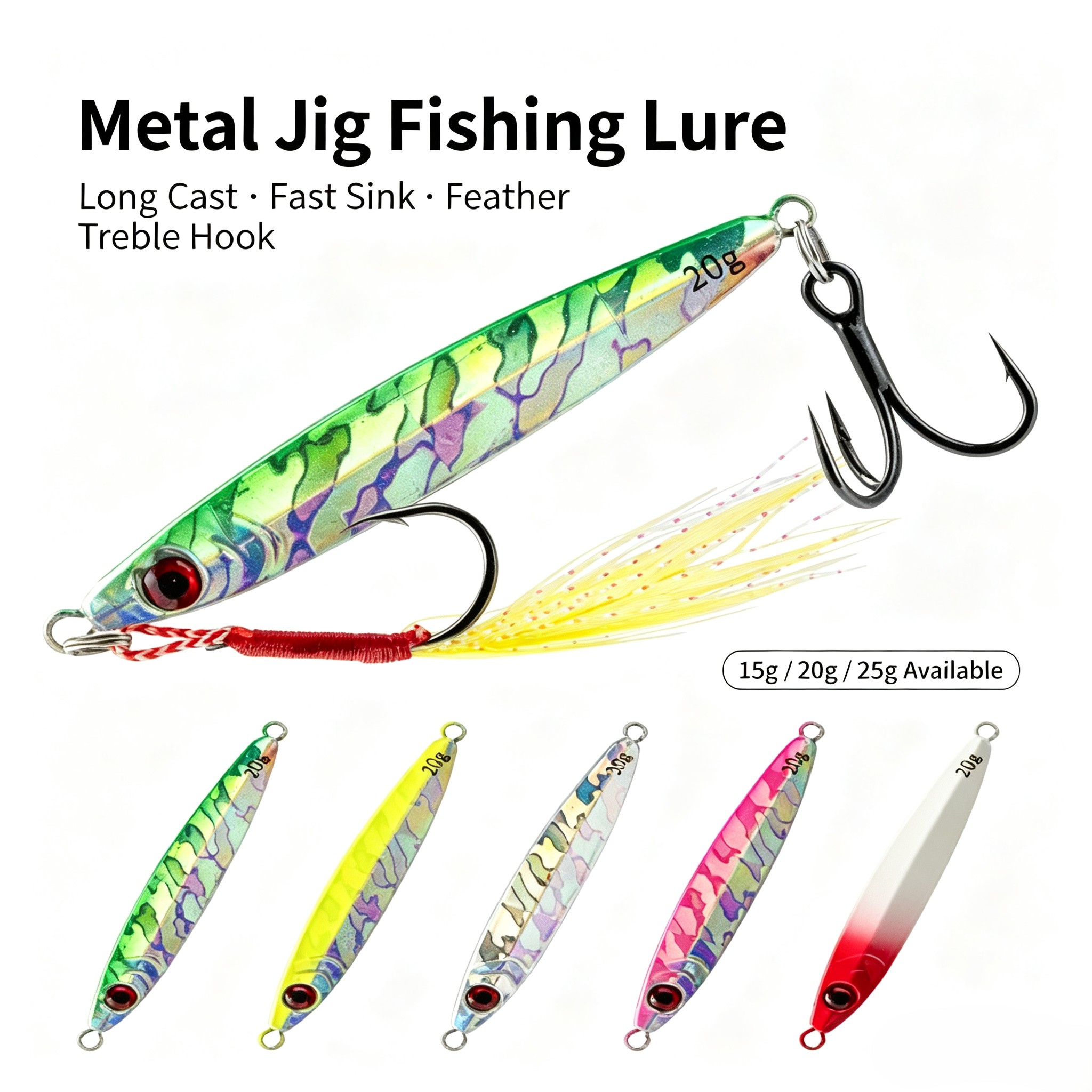 Set di 3 Esche Artificiali in  - Fishing Hook Treble recensione e prezzo